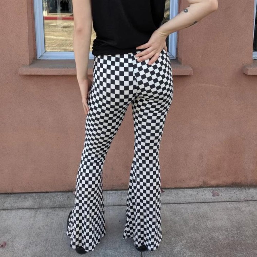 Raceway Checkered Bell Bottoms - Fast & Sexy